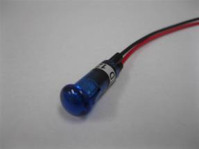 3/8" LED 12V Dash Indicator Lights BLUE High Beam Pilot Light Street Rod Cu